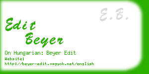 edit beyer business card